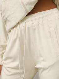 Ženski trenirka od velura ecru OZONEE JS/8C1176/155Z