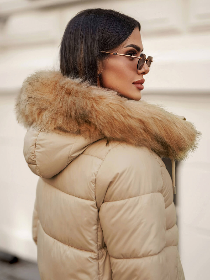 Ženska Jakna Bež OZONEE JS/5M3257/62