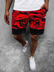 Muške sportske kratke hlače Crvene OZONEE JS/KK300156Z