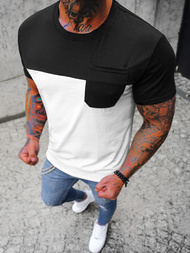 Muška Majica Crno-Bijeli OZONEE JS/8T91/1