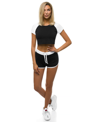 Dvodijelni set trenerke Crno-bijeli OZONEE Z/D1022