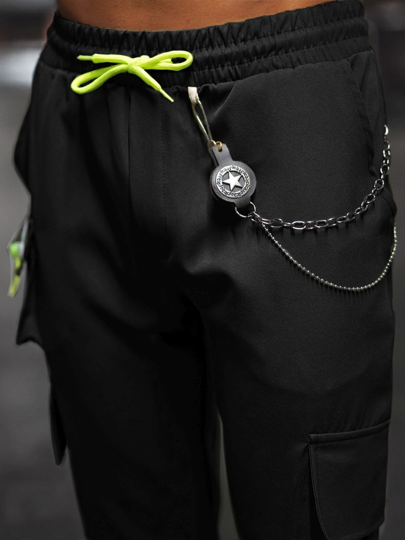 Muške chino jogger hlače crne OZONEE O/CP149Z