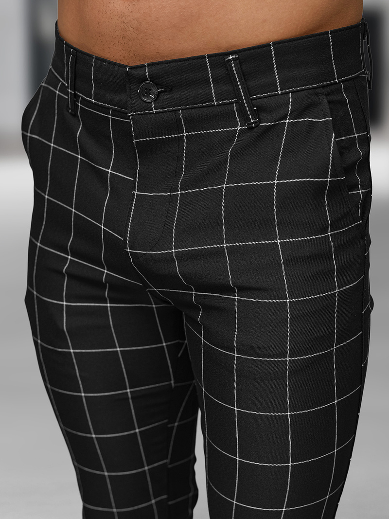 Muške Chino Hlače Crne OZONEE DJ/5505Z