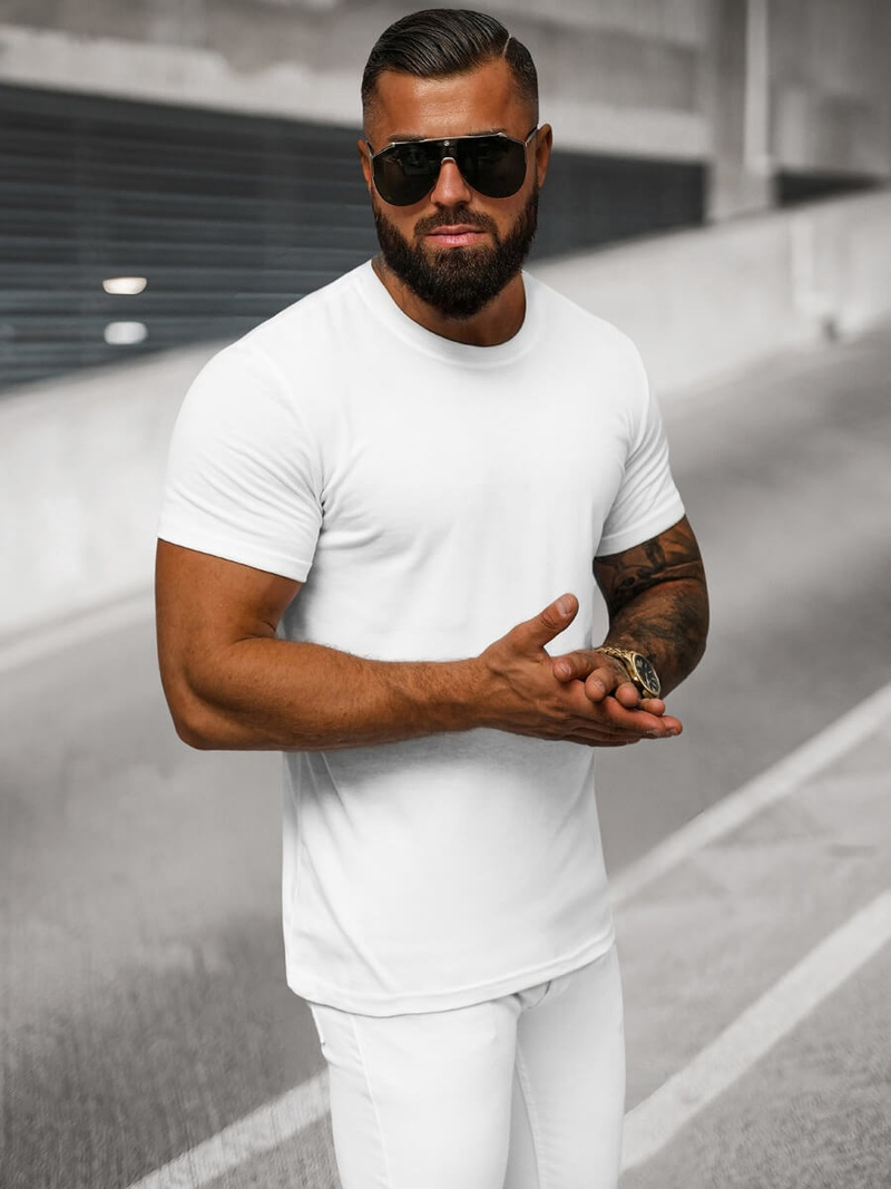 Muška majica bijela OZONEE O/T1277/1