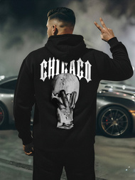 Muška dukserica s kapuljačom crna JS/21B1903/3