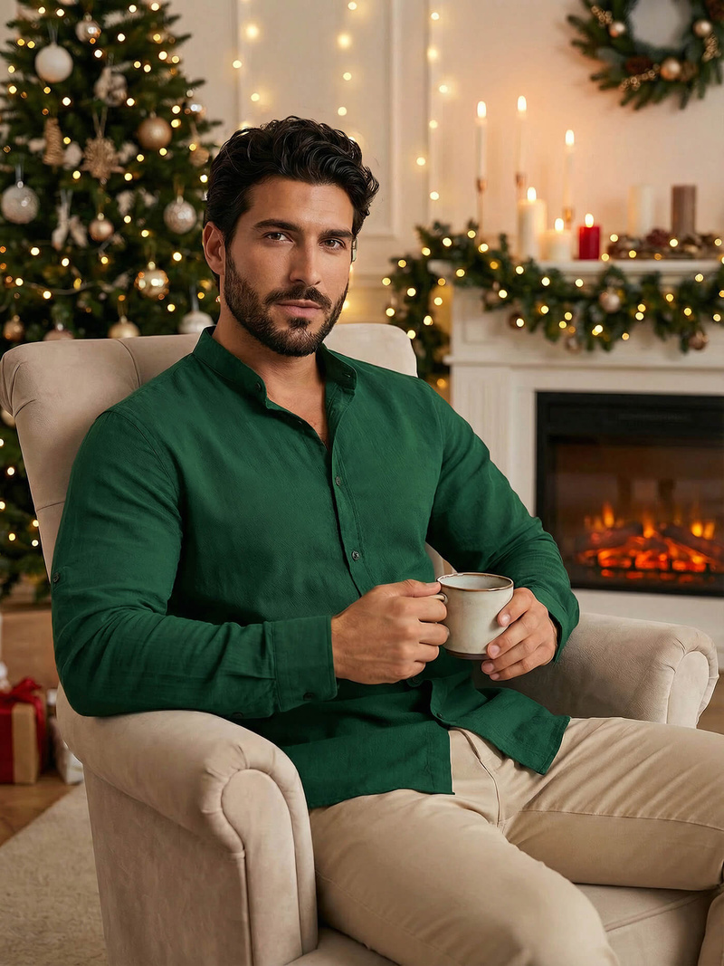 Muška Košulja Verde OZONEE O/V78Z