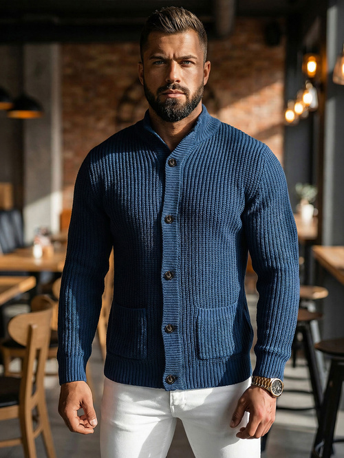 Muški Džemper Modri OZONEE NB/MM6020/6Z