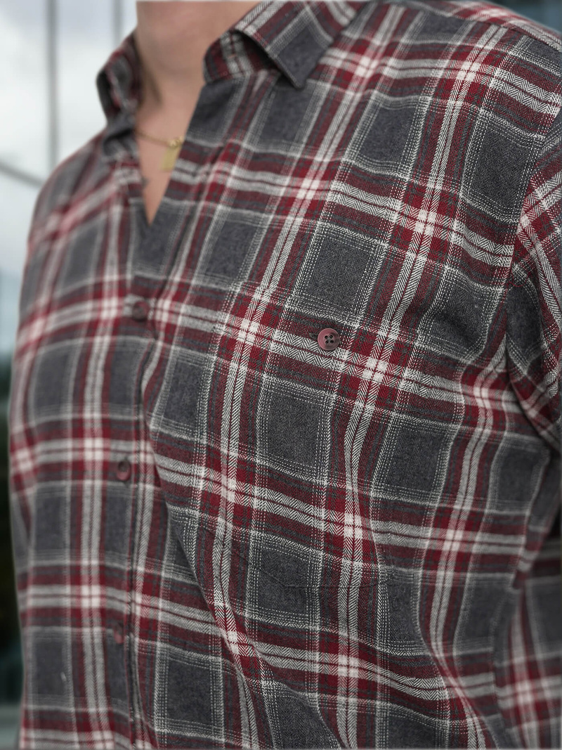 Muška Košulja Bordo OZONEE V/V178Z