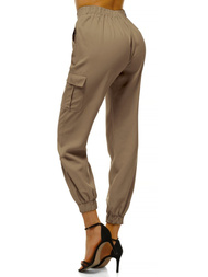 Ženske jogger hlače Tamno-bež OZONEE O/HM005