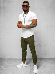Muške chino jogger hlače kaki OZONEE O/399