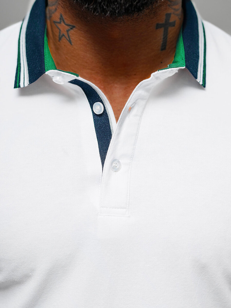 Muška polo majica bijela OZONEE O/DA729