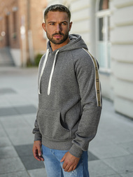 Muška dukserica s kapuljačom grafitna OZONEE JS/8B1730/5