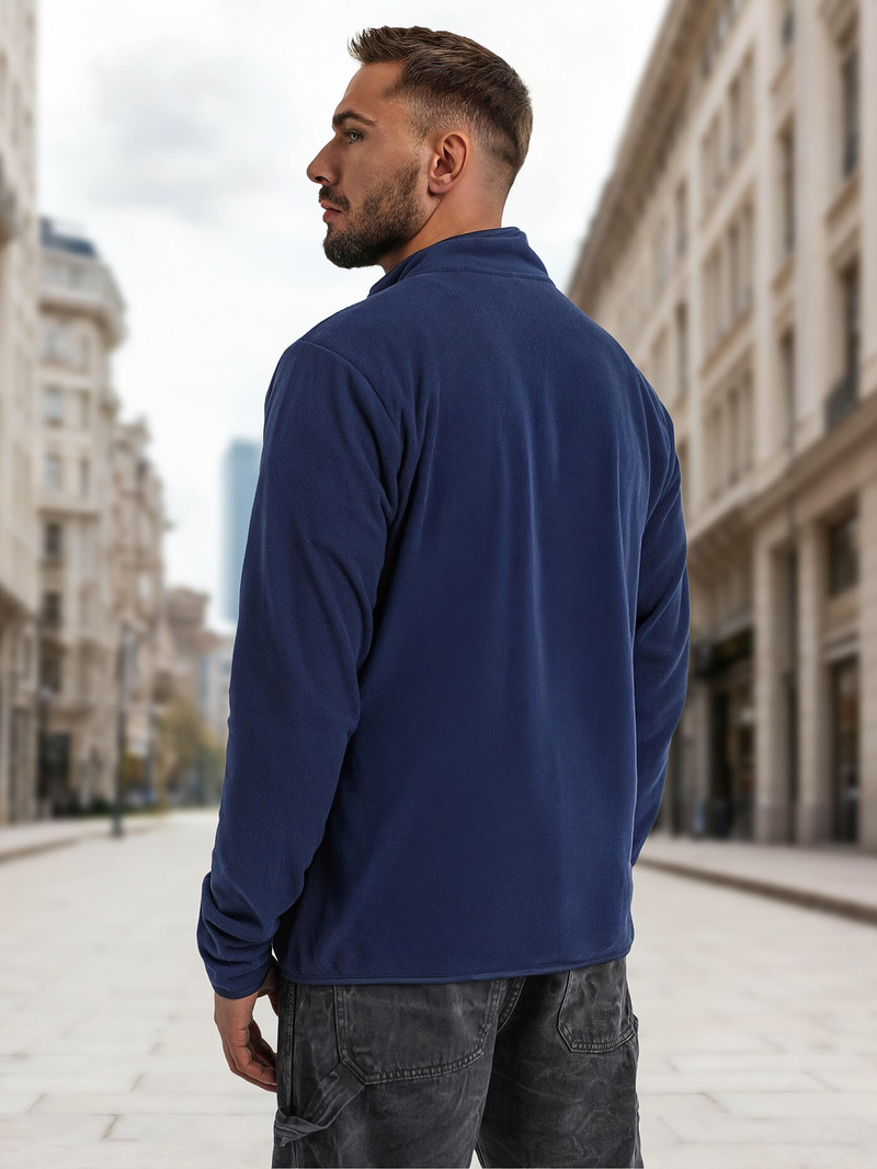 Muška dukserica s patentom modra OZONEE JS/HH016/25