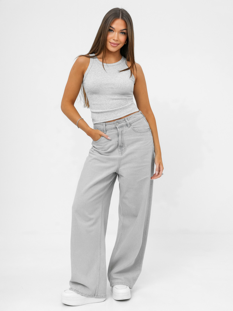 Ženska majica bez rukava sivi OZONEE JS/96T665/2