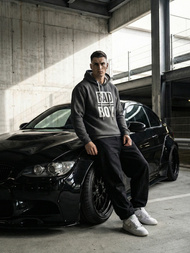 Muška dukserica s kapuljačom grafitna OZONEE JS/65B3909/5Z