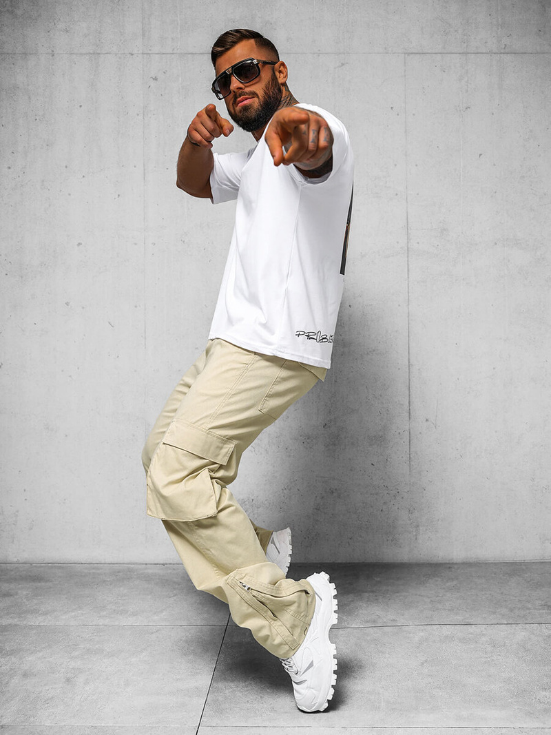 Muške Hlače Bež OZONEE O/G3016Z