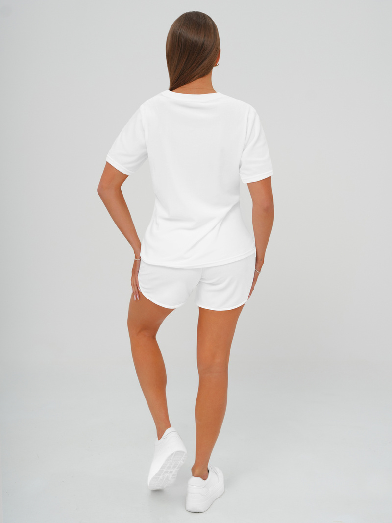 Ženski trenirka od velura bijeli OZONEE JS/35C1717/1