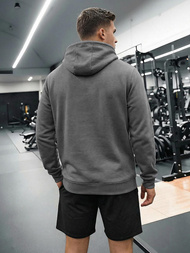 Muška dukserica s kapuljačom grafitna OZONEE JS/8B1736/5