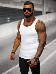 Muška majica bez rukava bijela OZONEE JS/NB001