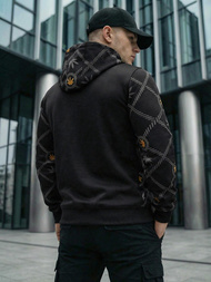 Muška dukserica s kapuljačom crna OZONEE O/B267Z