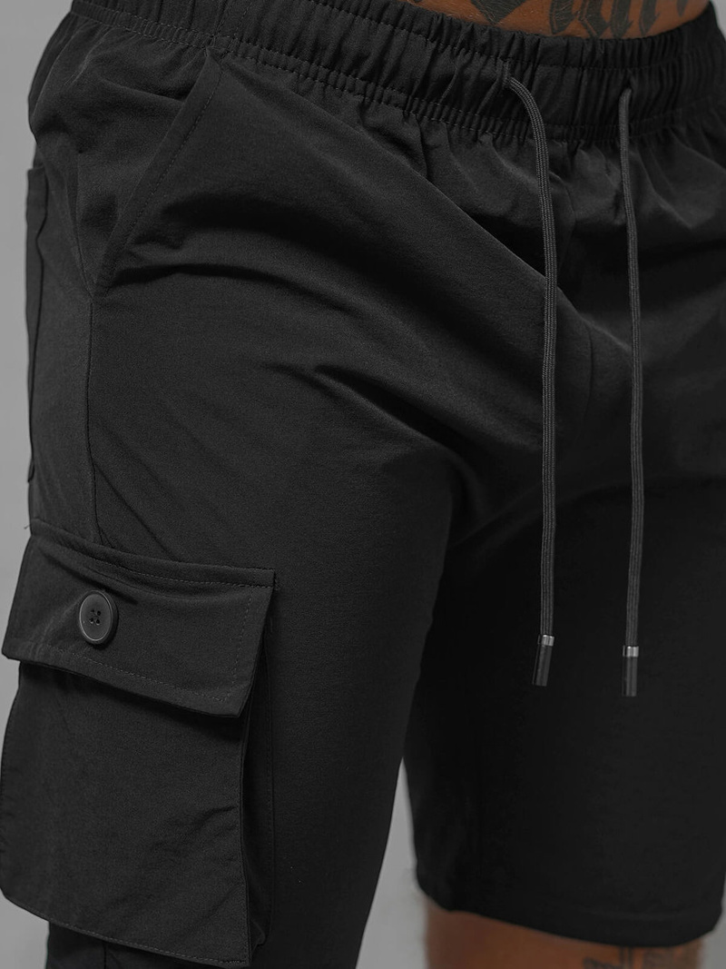 Muške Chino Kratke Hlače Crne OZONEE T/DC469Z