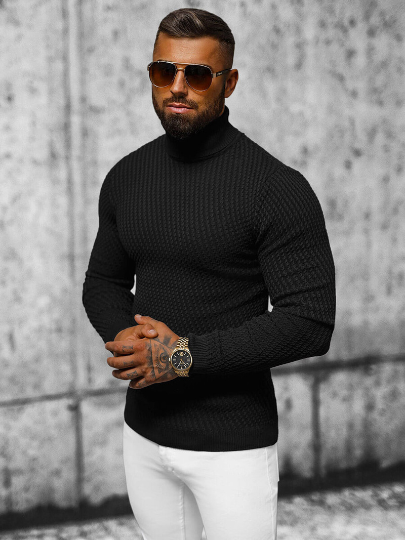 Muški džemper crne OZONEE L/2467Z