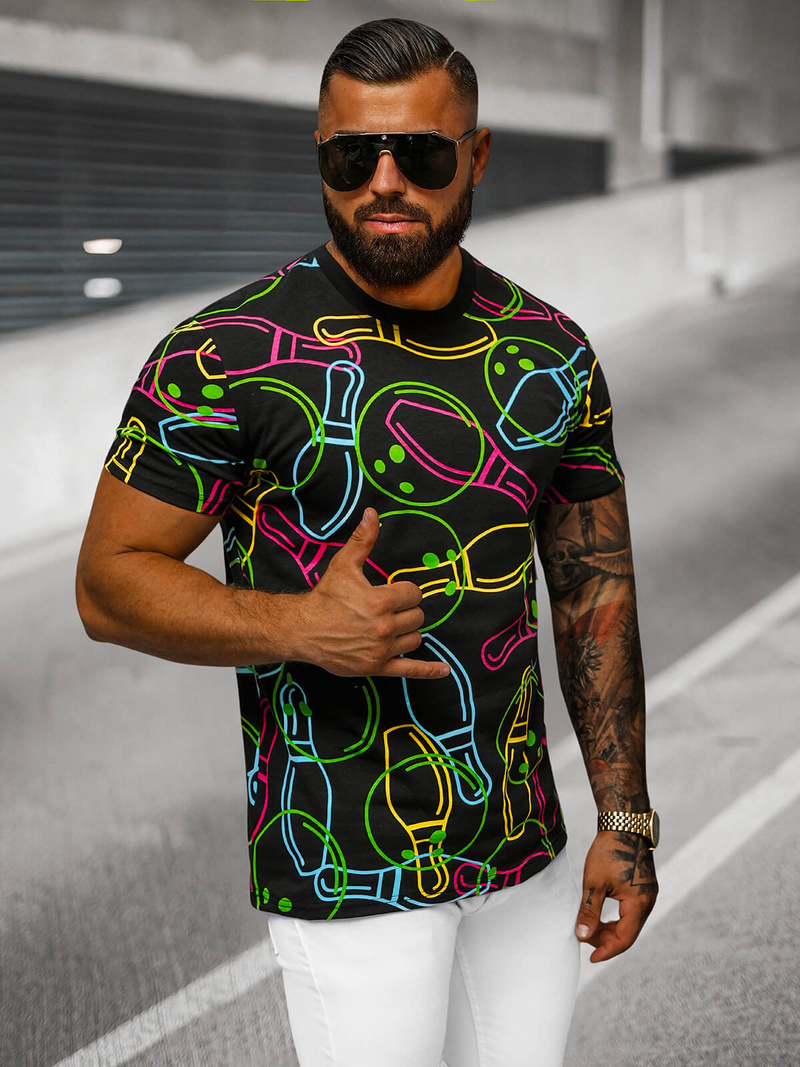 Muška majica crna OZONEE O/T1272/3