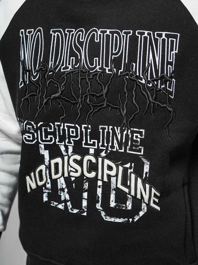 Dukserica s kapuljačom crna OZONEE O/SWE23037