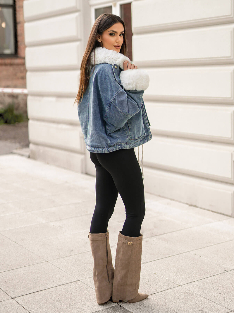 Ženska traper jakna plava OZONEE JS/11Z8219