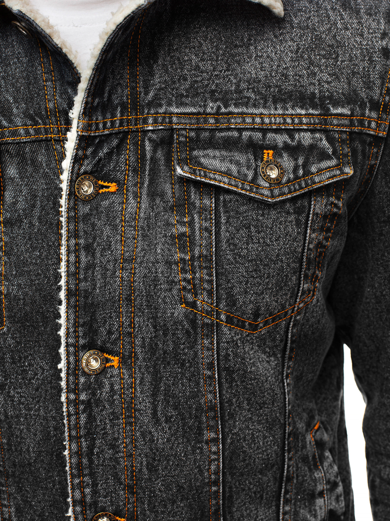 Muška traper jakna grafitna OZONEE JB/JP1109Z