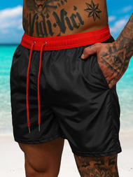 Muške kupaće kratke hlače crno/crvene OZONEE JS/17K561/1