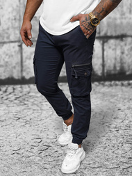 Muške chino jogger hlače modre OZONEE NB/MP0201BS