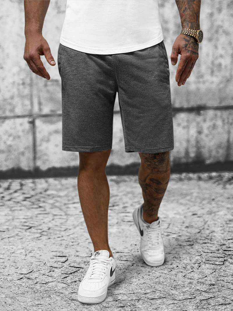 Muške sportske kratke hlače grafitne OZONEE JS/8K100/5Z