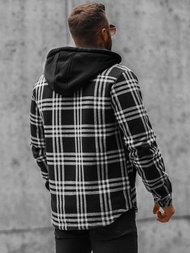 Muška košulja crno-bijela OZONEE O/3A91/1