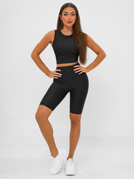 Kratke ženske tajice crne OZONEE JS/17K597/3