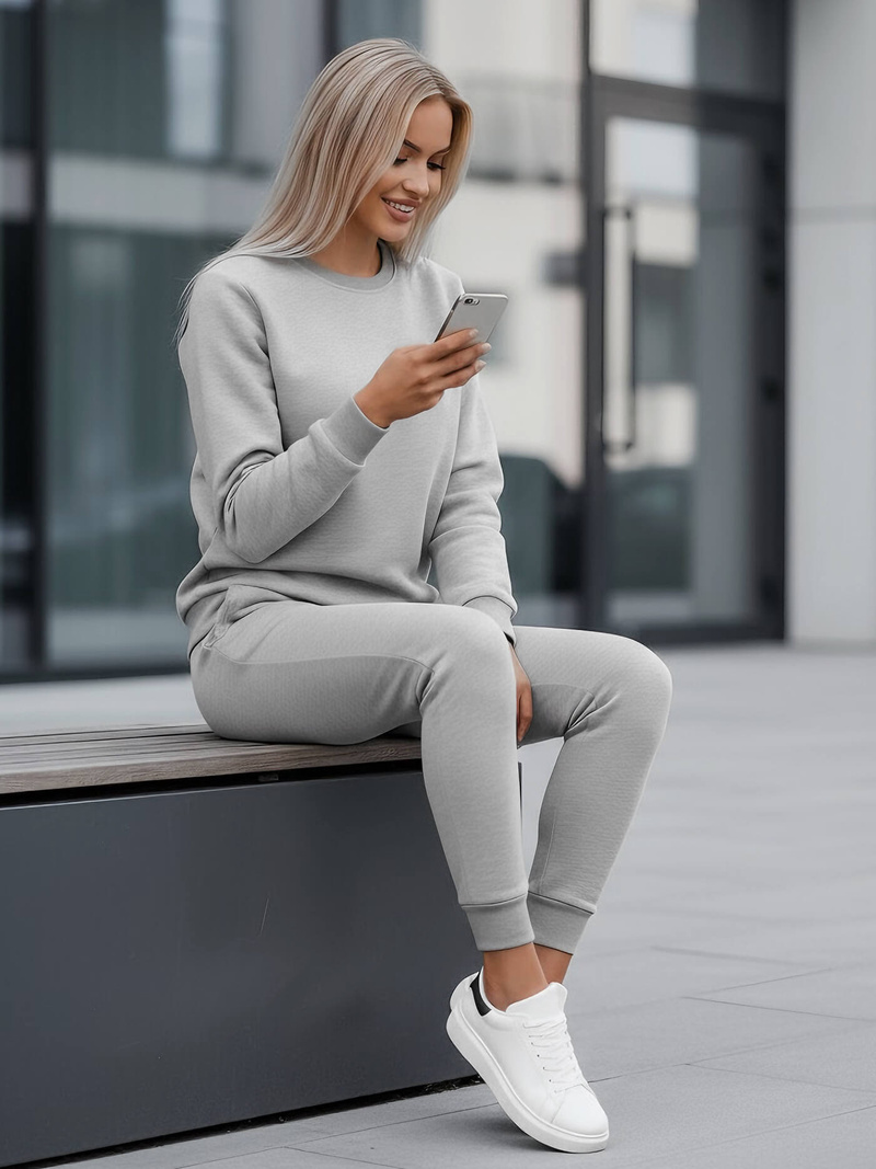 Dvodijelni set trenerke sivi OZONEE JS/CKW01