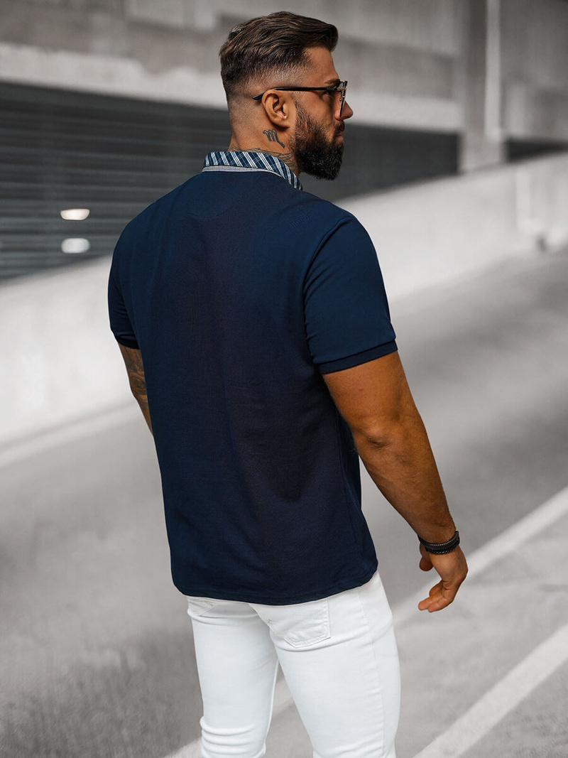 Muška polo majica modra OZONEE O/DA803