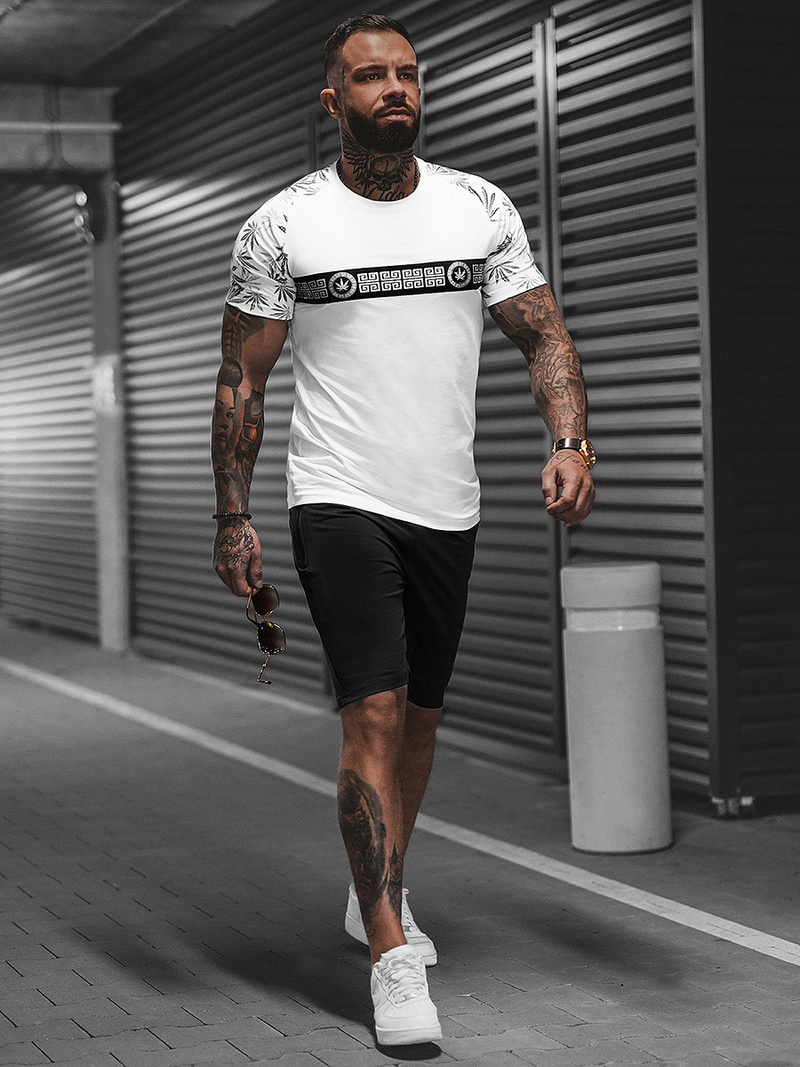 Muška Trenirka Bijelo-Crna OZONEE O/HM760Z