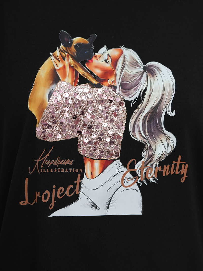 Ženska majica crna OZONEE JS/95T2575/3