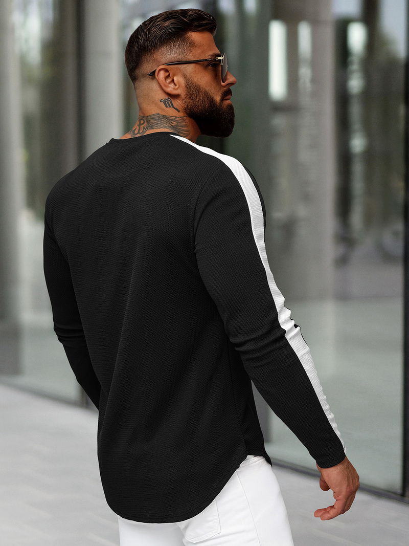 Muška Dukserica Crna OZONEE O/D7197Z