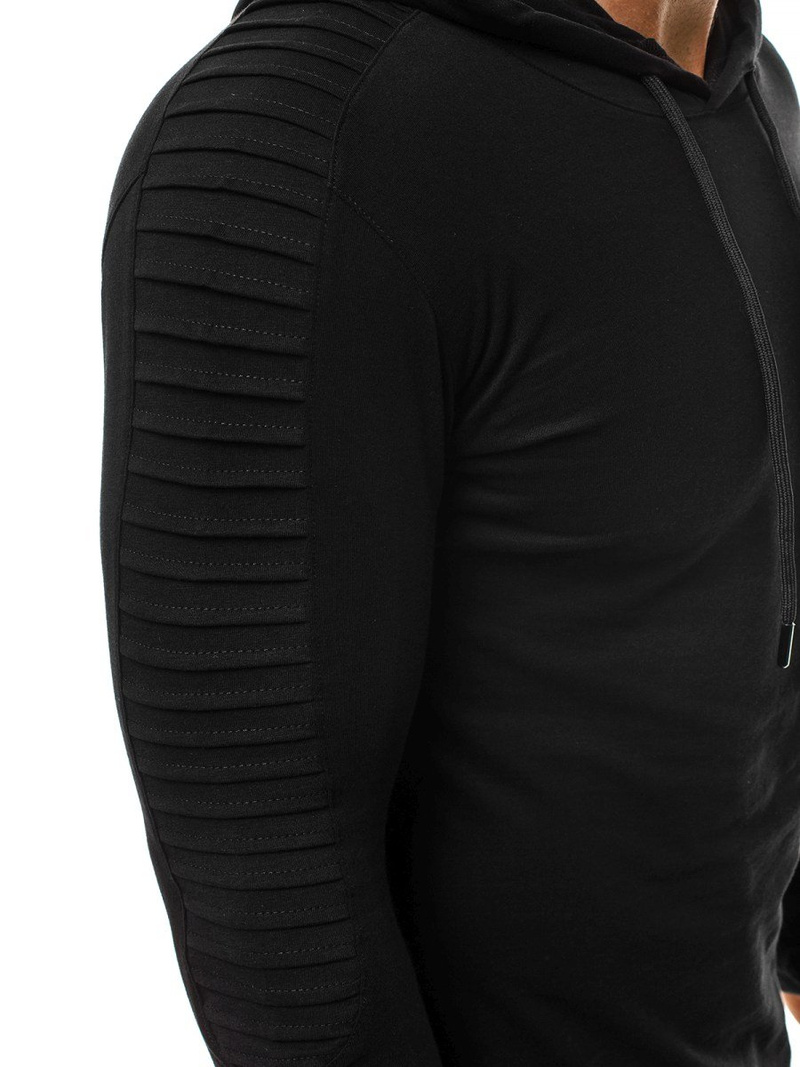 Muška majica dugi rukav s kapuljačom crna OZONEE MECH/2148TZ