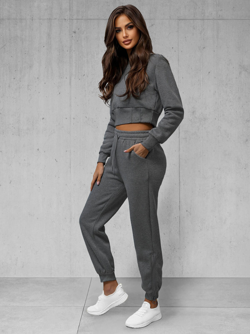 Dvodijelni set trenerke grafitni OZONEE JS/8C78/5Z