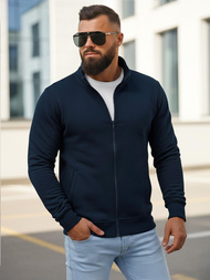 Muška dukserica s patentom modra OZONEE JS/2002