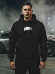 Muška dukserica s kapuljačom crna JS/21B1903/3