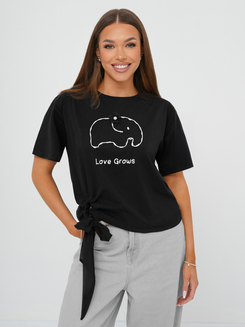 Ženska majica crna OZONEE JS/RJ77247