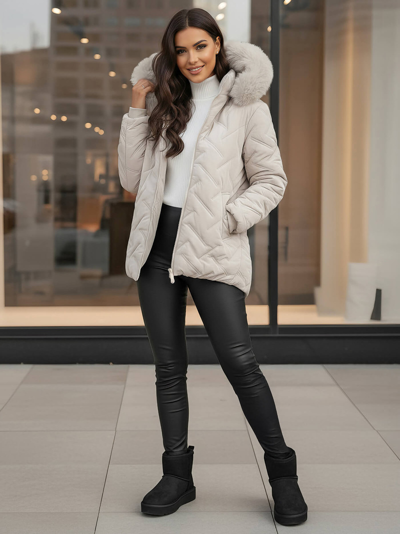 Ženska jakna svijetlosiva OZONEE JS/16M9296/280Z