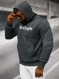 Muška dukserica s kapuljačom grafitna OZONEE JS/27B6509/5