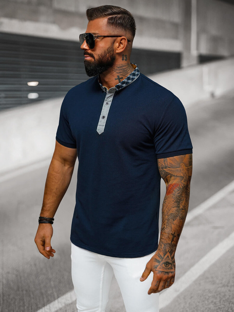 Muška polo majica modra OZONEE O/DA803