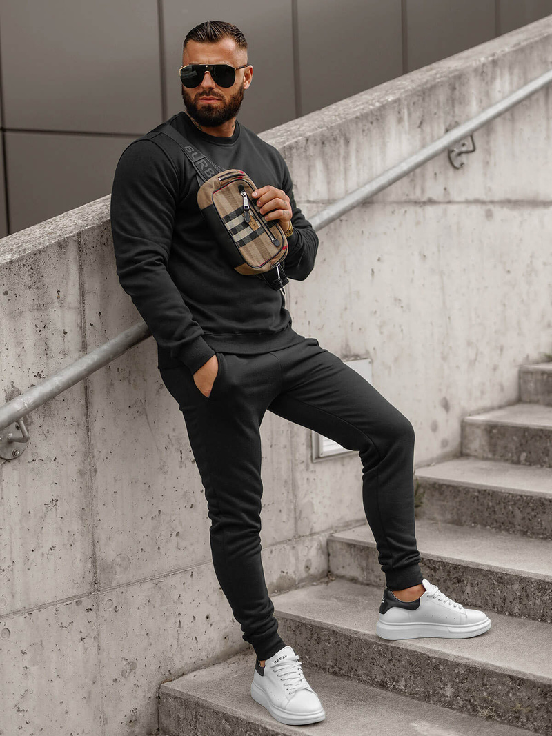 Muška trenirka crna OZONEE JS/68C10380/3Z