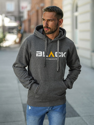 Muška dukserica s kapuljačom grafitna OZONEE JS/8B1756/5